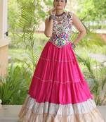 Rani Rayon Readymade Navratri Lehenga Choli with Kutchi Work