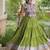 Green Rayon Readymade Navratri Lehenga Choli with Kutchi Work
