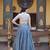 Blue Silk Blend Readymade Lehenga Choli with Jacquard Work