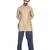 Men's solid pure linen short kurta