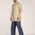 Men's solid pure linen short kurta