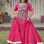 Pink Cotton Readymade Navratri Lehenga Choli with Kutchi & Patchework