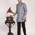 Men's pure linen pintuck short kurta
