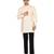 Men's pure linen short kurta with thread work