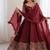 Maroon  embroidered anarkali suit set for women