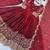 Maroon  embroidered anarkali suit set for women