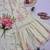 Cream embroidered silk blend sharara suit set with dupatta