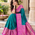 teal colour zari woven buttas contrast pallu silk blend saree