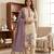 Purple muga cotton jamdani pichwai weaving 3 pc salwar suit