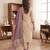 Purple muga cotton jamdani pichwai weaving 3 pc salwar suit