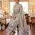 Grey muga cotton jamdani pichwai weaving 3 pc salwar suit