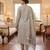 Grey muga cotton jamdani pichwai weaving 3 pc salwar suit