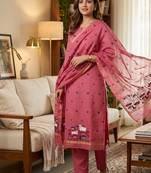 Pnik muga cotton jamdani pichwai weaving 3 pc salwar suit