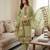 Pista green muga cotton jamdani pichwai weaving 3 pc salwar suit