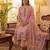 Pink muga cotton jamdani pichwai weaving 3 pc salwar suit