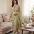 Pista green muga cotton jamdani pichwai weaving 3 pc salwar suit