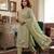 Green muga cotton jamdani pichwai weaving 3 pc salwar suit