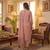 Pink muga cotton jamdani pichwai weaving 3 pc salwar suit