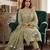 Green muga cotton jamdani pichwai weaving 3 pc salwar suit