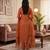 Orange muga cotton jamdani pichwai weaving 3 pc salwar suit