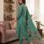 Teal muga cotton jamdani pichwai weaving 3 pc salwar suit