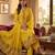Yellow muga cotton jamdani pichwai weaving 3 pc salwar suit