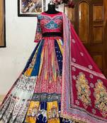 Dark Pink Navratri Lehenga Choli With Dupatta
