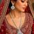 Emerald Green CZ Bridal Necklace Set, Silver Crystal Statement Pendant, Pakistani Jewelry