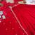 red color elegant embroidery with sequence detailing faux georgette gown set