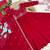 dark red color elegant embroidery with sequence detailing faux georgette gown set