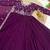 purple color elegant embroidery with sequence detailing faux georgette gown set