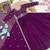 purple color elegant embroidery with sequence detailing faux georgette gown set