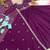 purple color elegant embroidery with sequence detailing faux georgette gown set