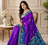 purple colour elephant weaved butti mottifs vibrant elegant pallu silk blend saree