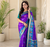 purple colour elephant weaved butti mottifs vibrant elegant pallu silk blend saree