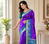 purple colour elephant weaved butti mottifs vibrant elegant pallu silk blend saree