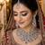 Ruby Red Bridal Necklace Set, Pakistani Indian Wedding Jewelry, CZ Choker Earrings Maang Tikka