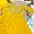 yellow color sequins embroidery georgette gown set