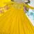 yellow color sequins embroidery georgette gown set