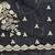 Black tissue satin embrloidered saree with unstitched blouse piece.