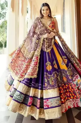 Yellow Navratri Lehenga Choli With Dupatta