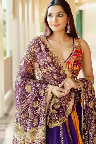 Yellow Navratri Lehenga Choli With Dupatta