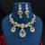 Yellow Citrine CZ Bridal Jewelry Set, Silver Floral Necklace Earrings
