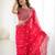 Red Fendy Chiffon Thread and Sequin Embroidered Saree With Fully Stitched Designer Blouse