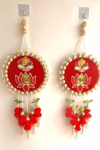 handmade for home decorative wall hanging  diwali festival pooja room entrance door (pack of 2)