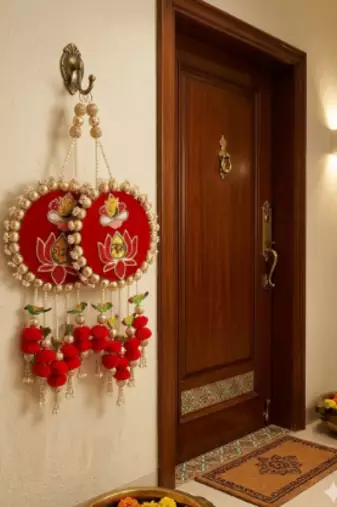 handmade for home decorative wall hanging  diwali festival pooja room entrance door (pack of 2)