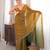 Gold tissue satin sequins saree with unstitched blouse piece.