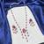 Ruby Red Teardrop CZ Necklace Earrings Set, Bridal Wedding Jewelry, Prom Crystal Drop