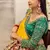 Green Mirror Navratri Lehenga Choli With Dupatta