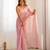 Onion tissue satin sequins saree with unstitched blouse piece.